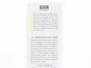 Z Scale Micro-Trains MTL 13911-2 SP Southern Pacific 40' Box Car #33801 - SEALED