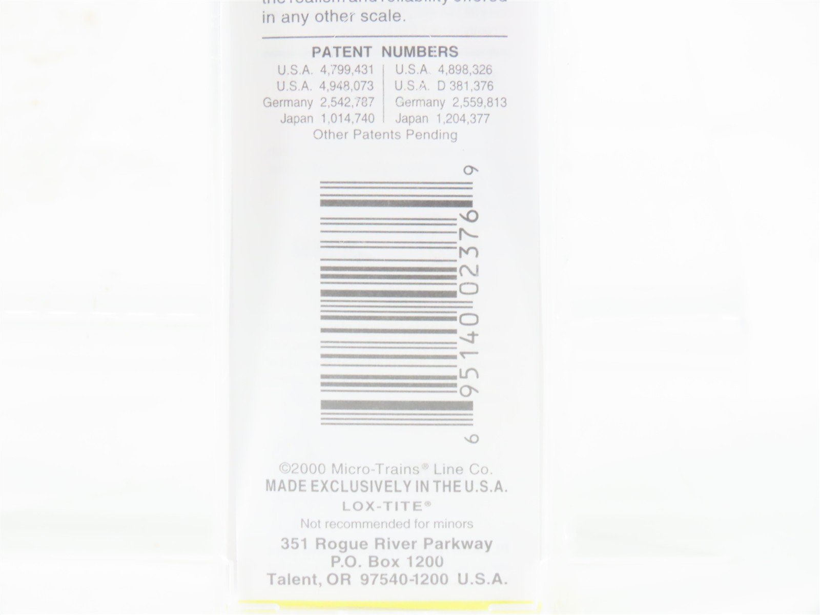 Z Scale Micro-Trains MTL 13911-2 SP Southern Pacific 40' Box Car #33801 - SEALED