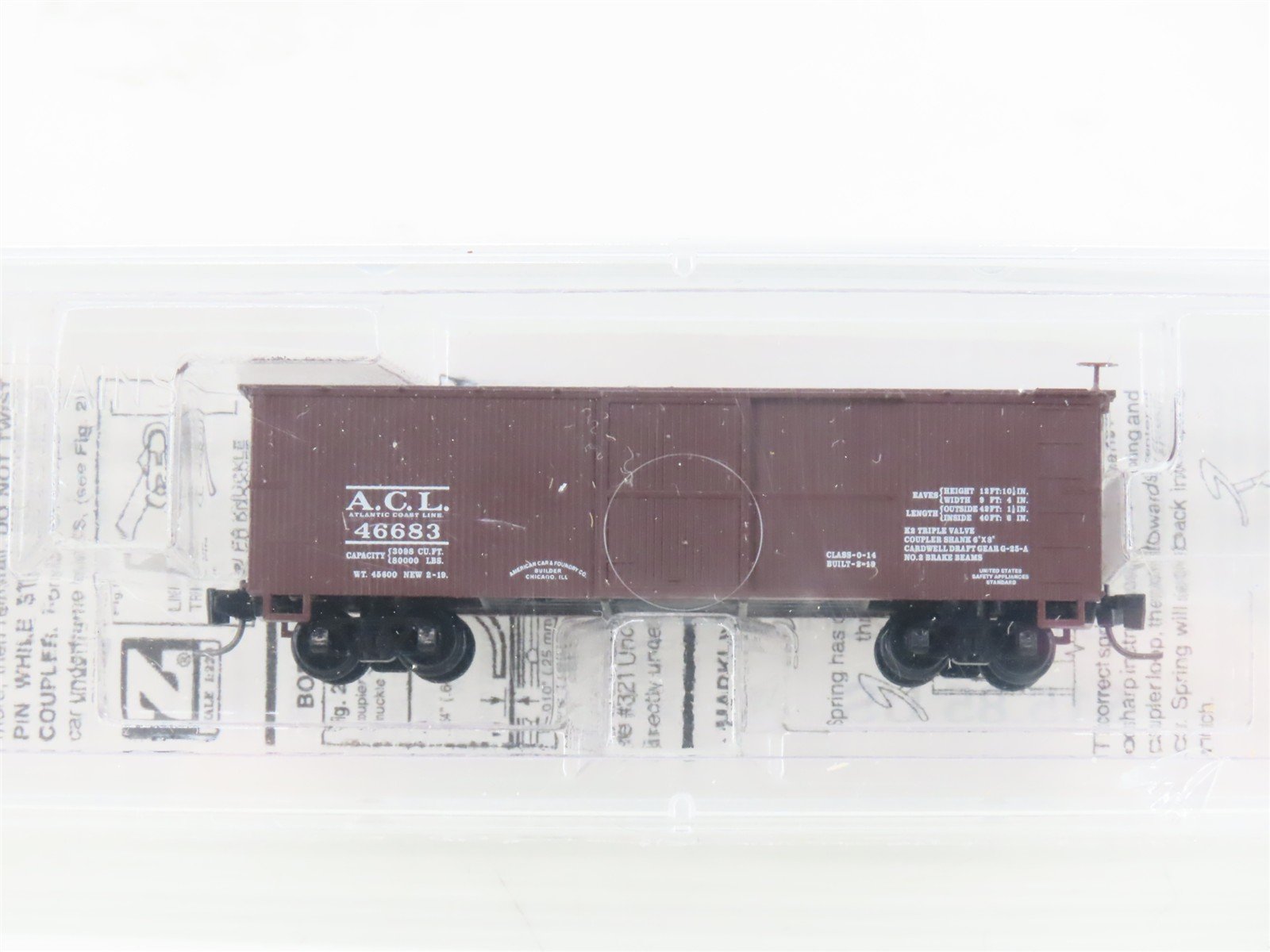 Z Micro-Trains MTL 13912-2 ACL Atlantic Coast Line 40' Box Car #46683 - SEALED