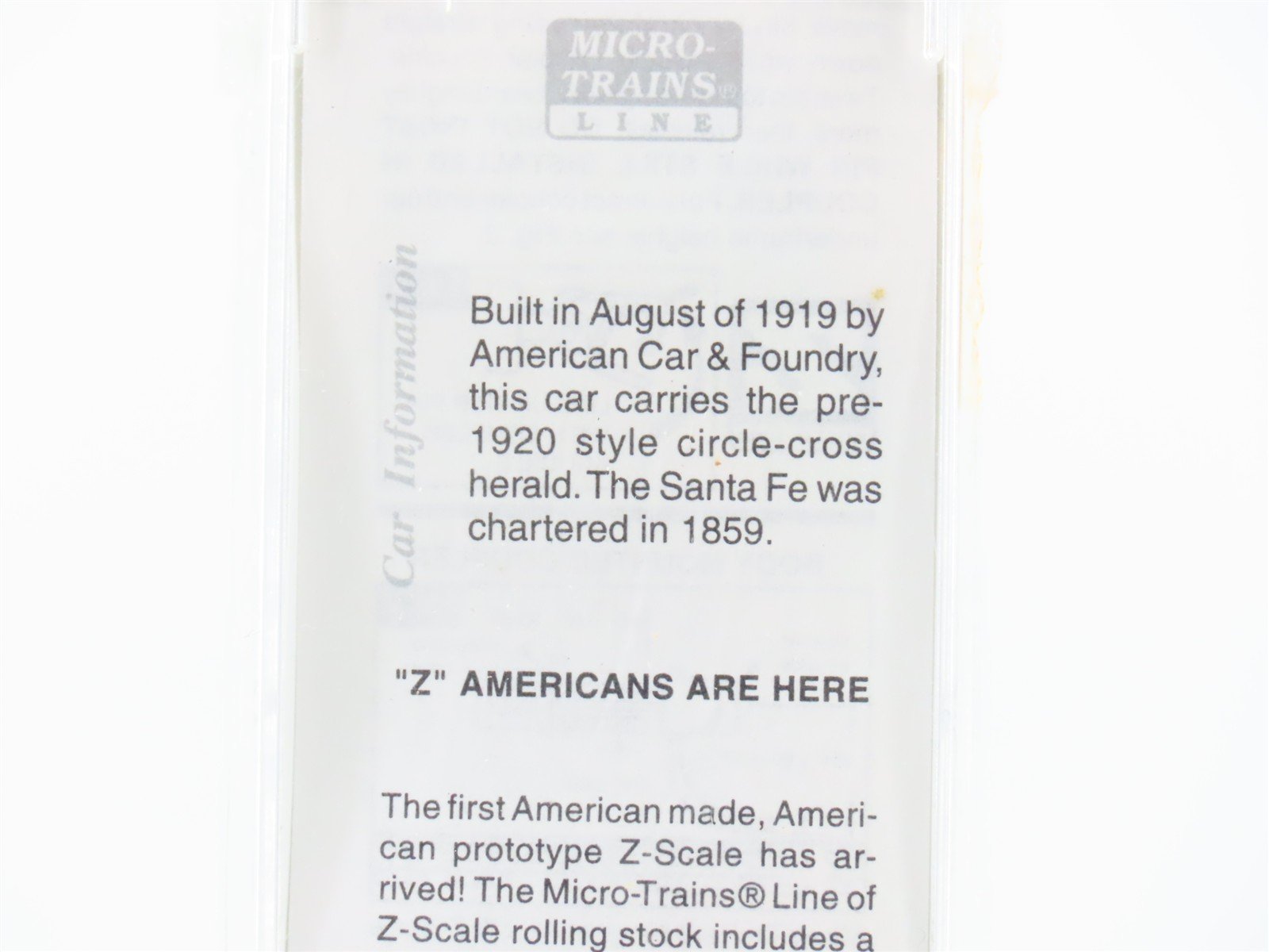 Z Scale Micro-Trains MTL 13905-2 ATSF Santa Fe 40' Box Car #38693 C.T. - SEALED