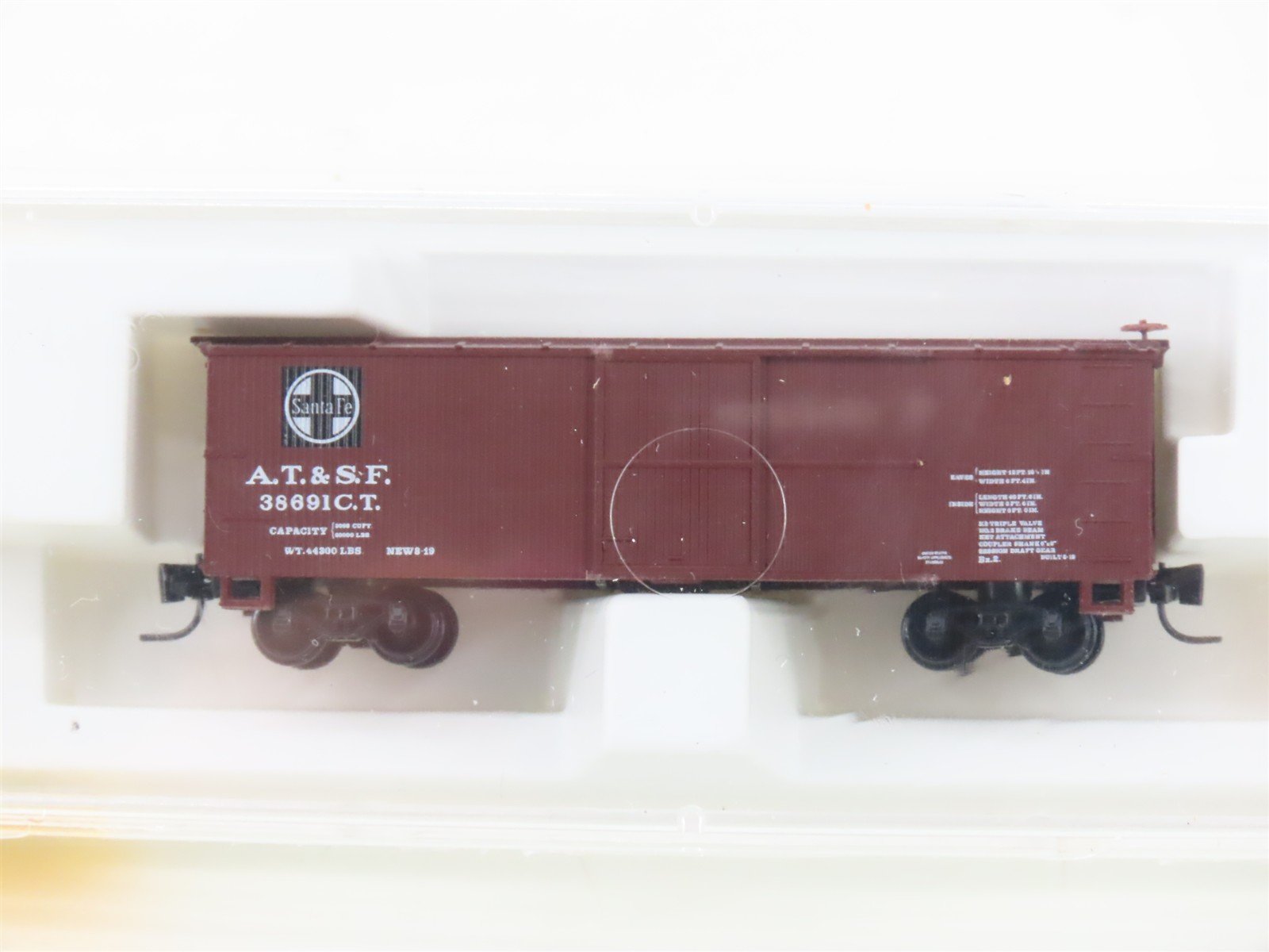 Z Kadee Micro-Trains MTL 13905-2 ATSF Santa Fe 40' Box Car #38691 C.T. - SEALED