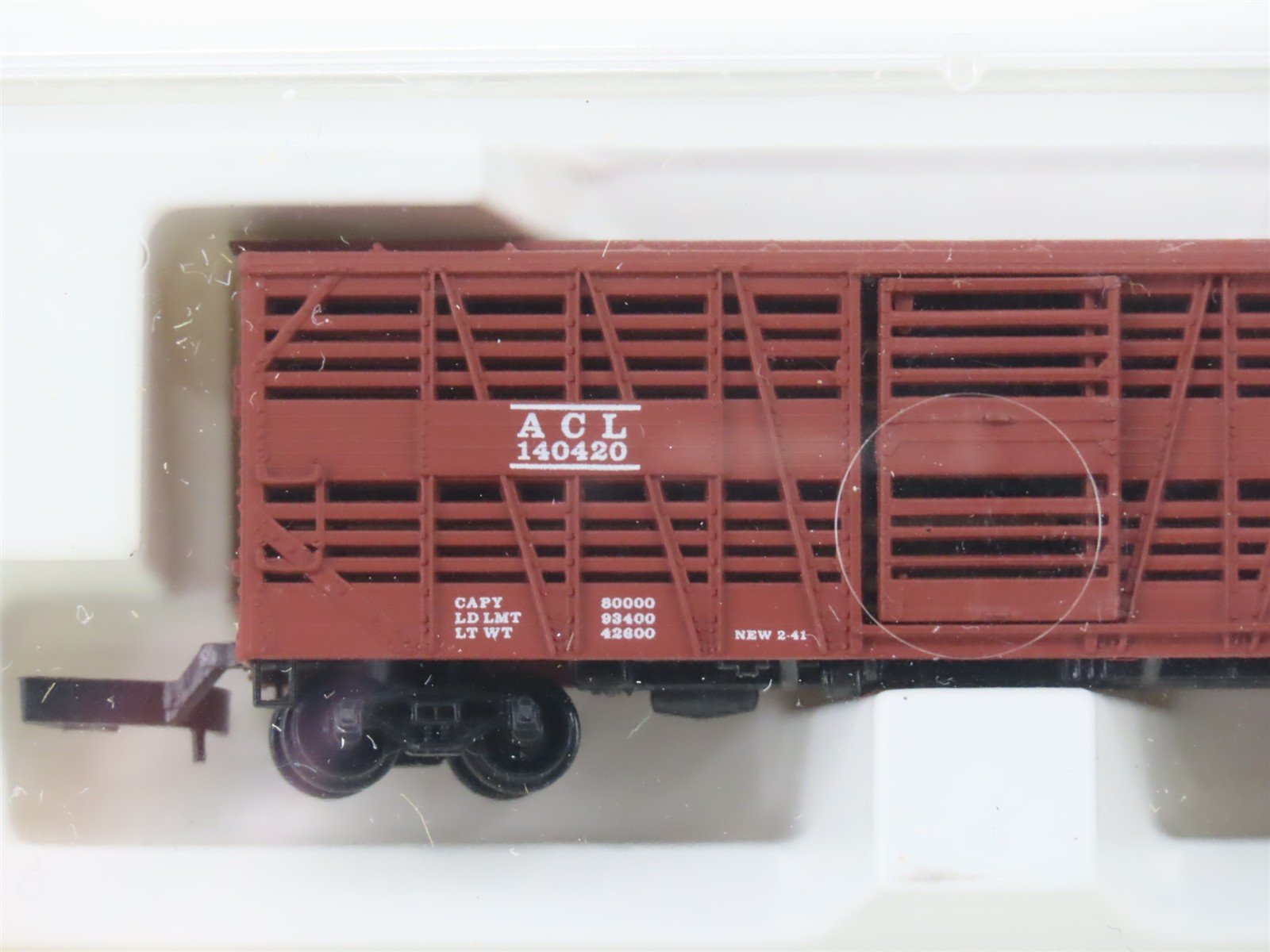 Z Kadee Micro-Trains MTL 13807 ACL Atlantic Coast Line 40' Stock Car #140420