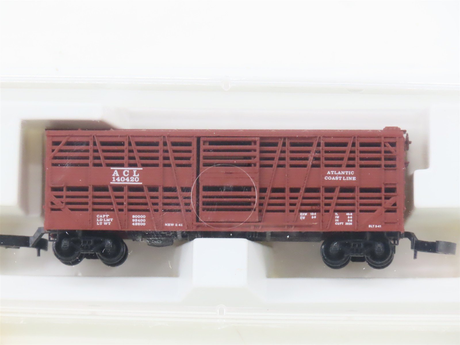 Z Kadee Micro-Trains MTL 13807 ACL Atlantic Coast Line 40' Stock Car #140420