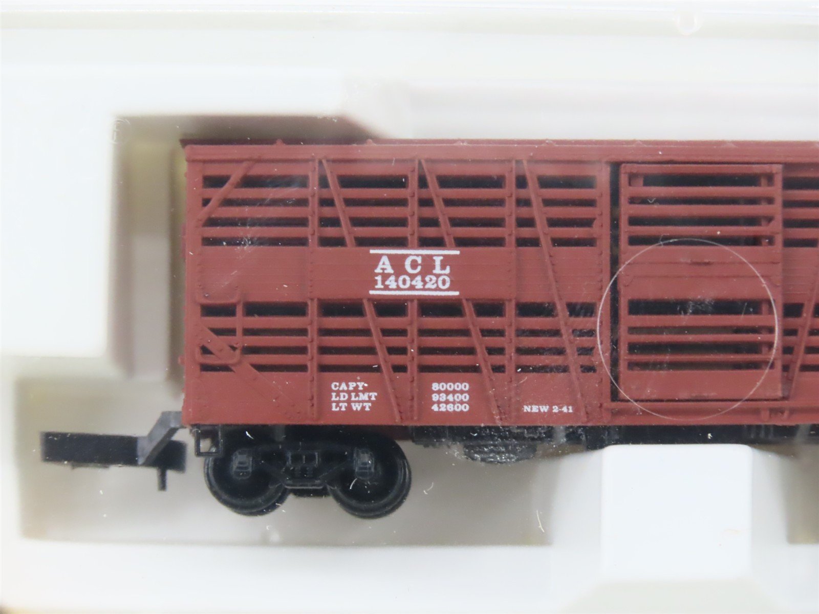 Z Kadee Micro-Trains MTL 13807 ACL Atlantic Coast Line 40' Stock Car #140420