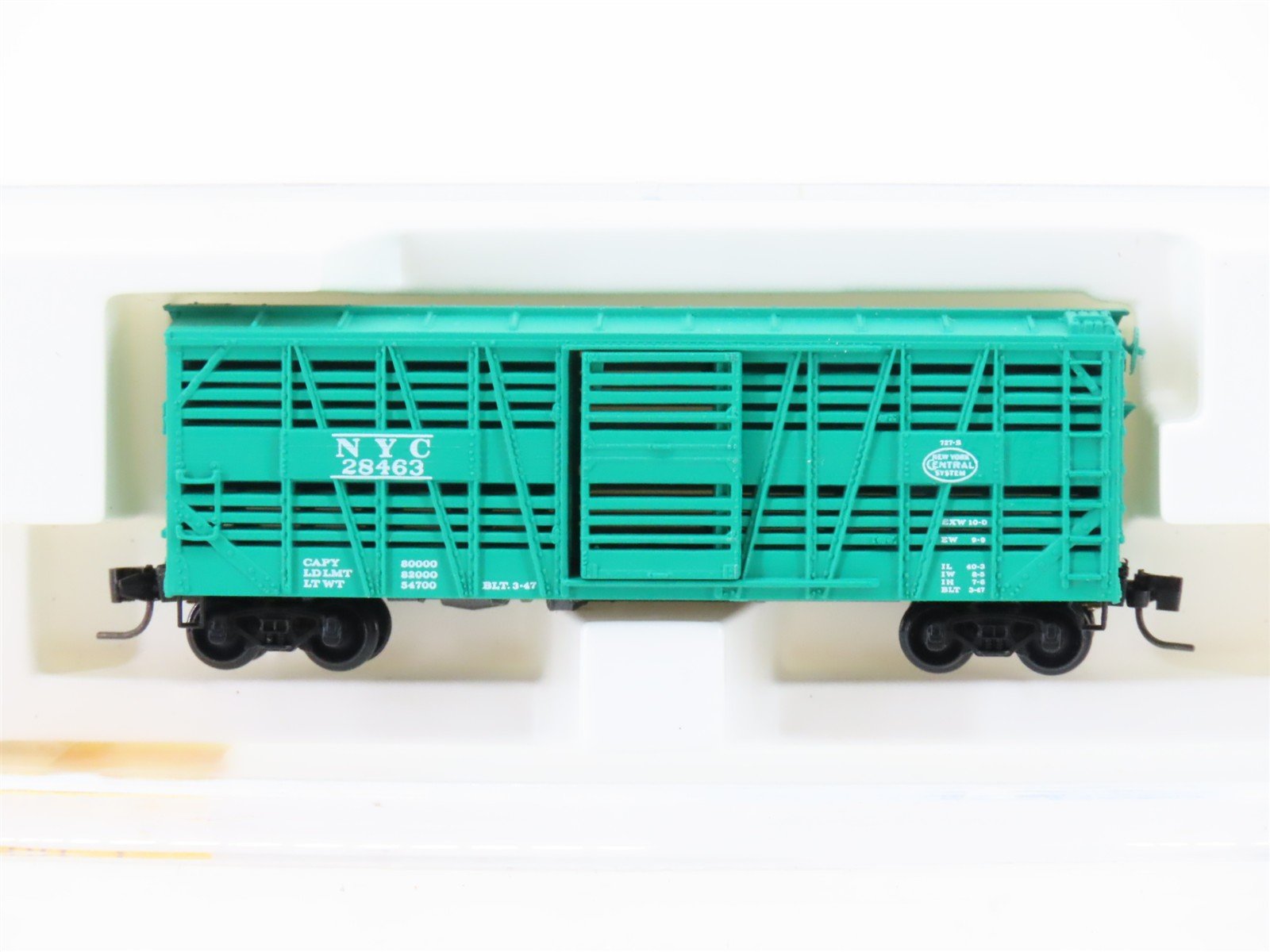 Z Scale Kadee Micro-Trains MTL 13806-2 NYC New York Central 40' Stock Car #28463