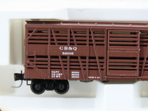 Z Scale Micro-Trains MTL 13809-2 CB&Q Burlington Route 40' Stock Car #52002