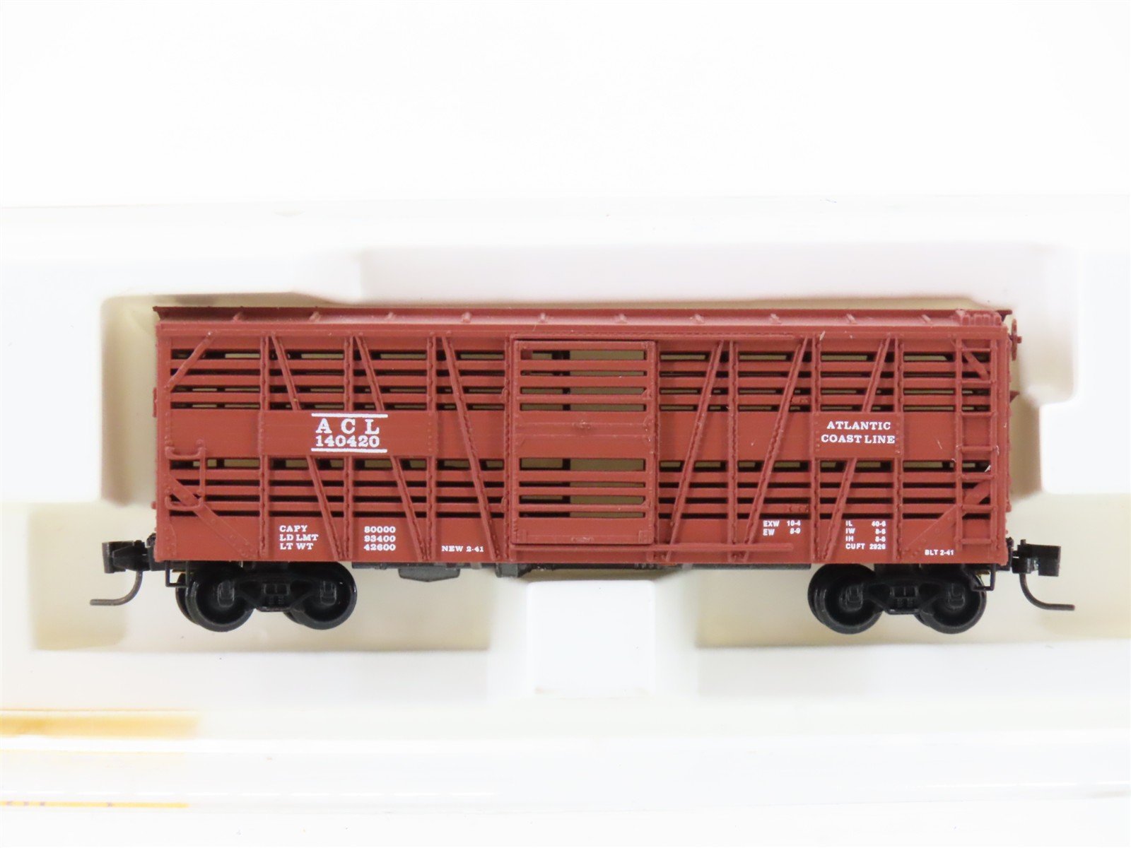 Z Kadee Micro-Trains MTL 13807-2 ACL Atlantic Coast Line 40' Stock Car #140420