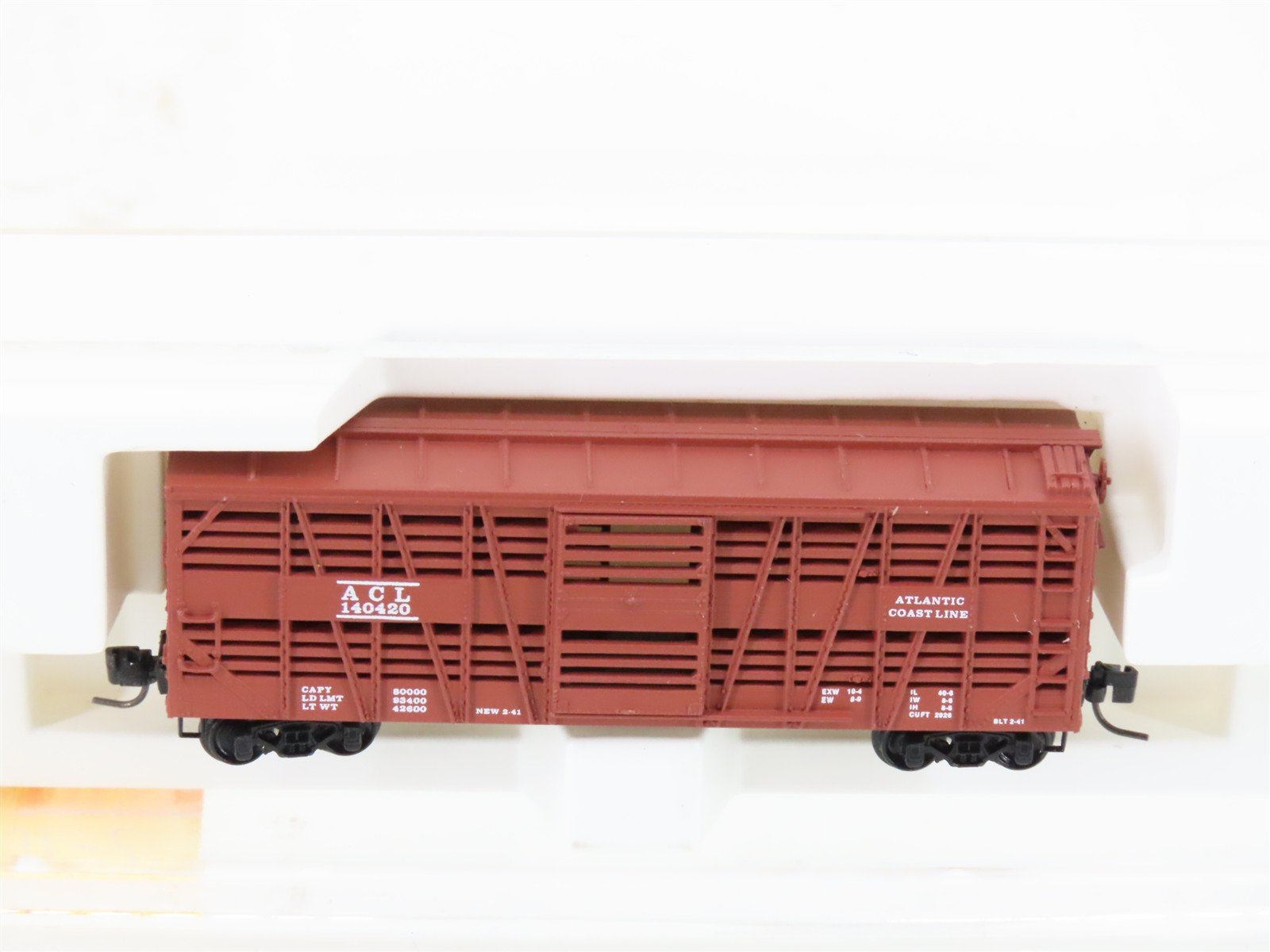 Z Kadee Micro-Trains MTL 13807-2 ACL Atlantic Coast Line 40' Stock Car #140420