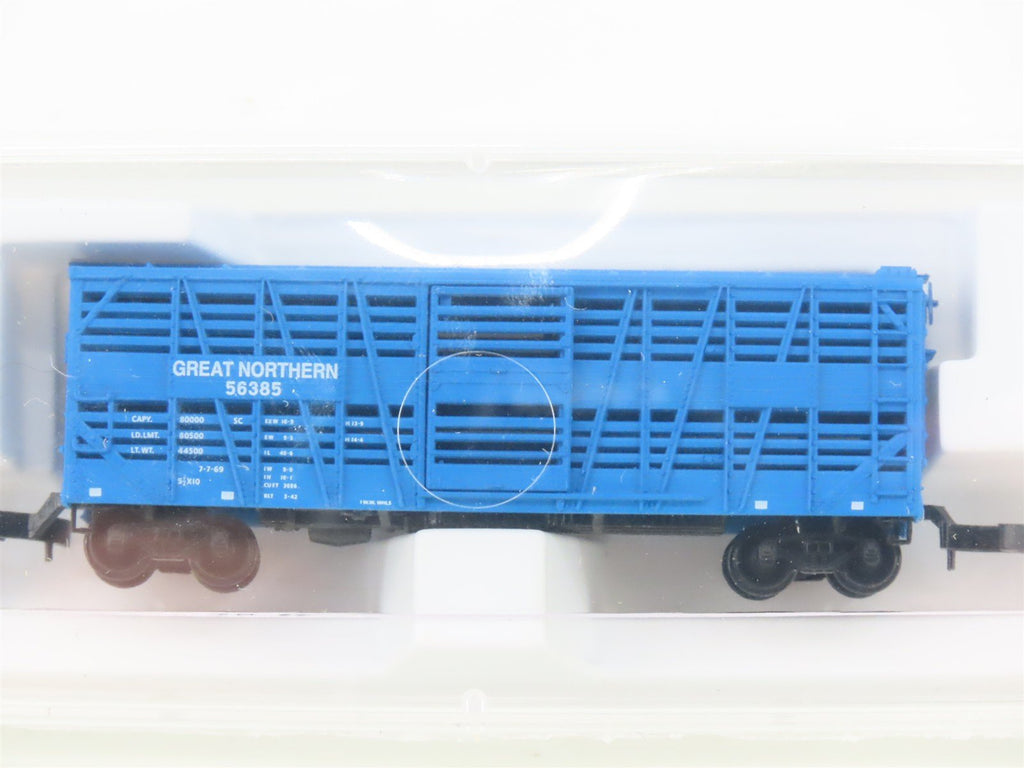 Z Scale Micro-Trains MTL 13812 GN Big Sky Blue 40' Stock Car