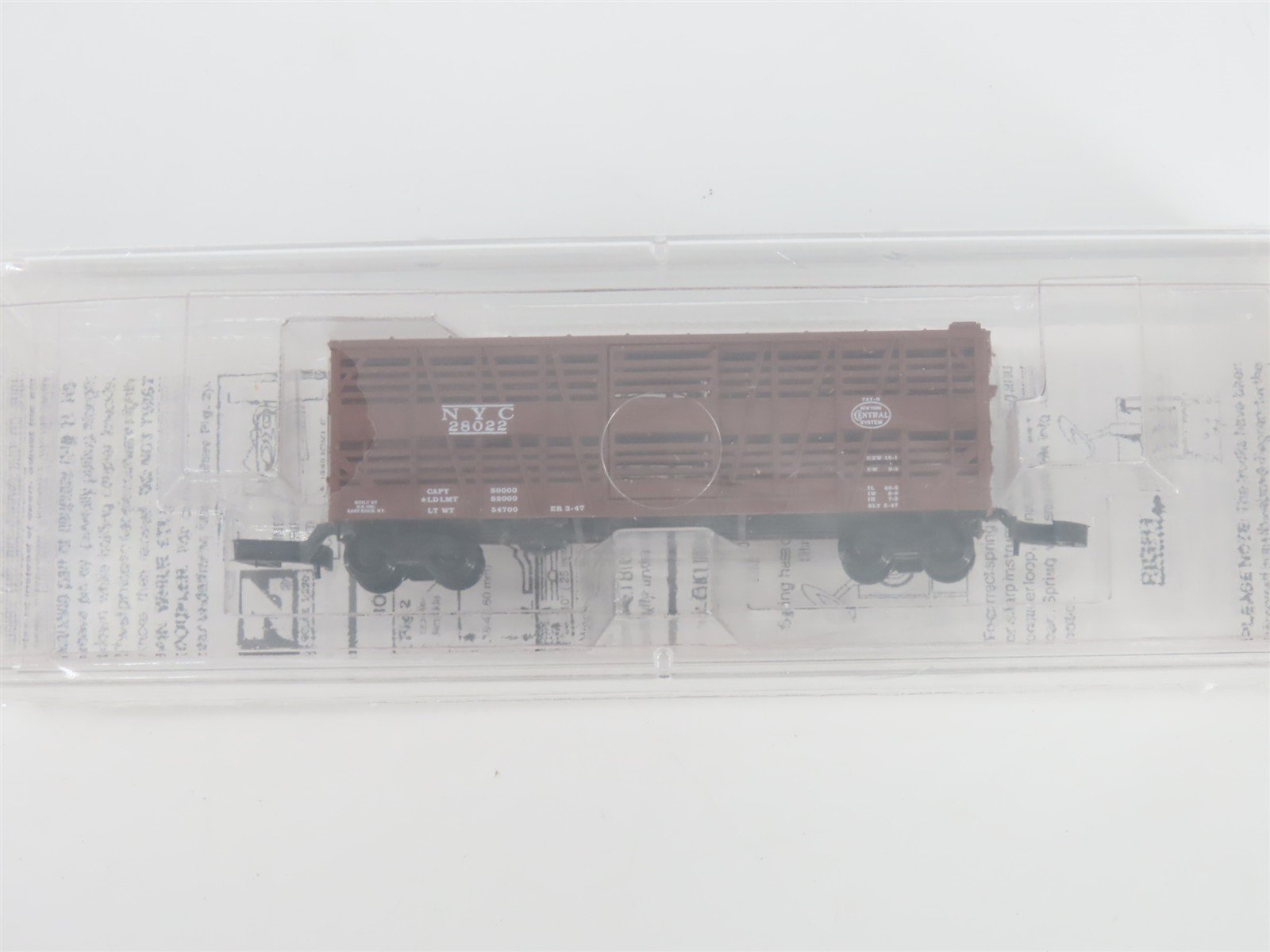 Z Scale Micro-Trains MTL 13806 NYC New York Central 40' Stock Car #28022
