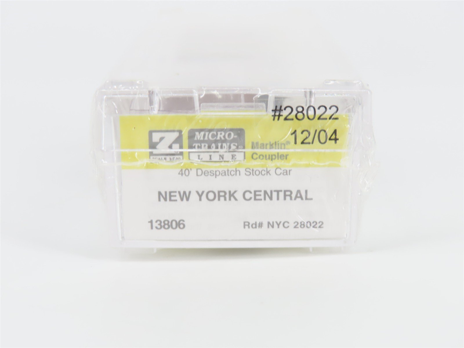 Z Scale Micro-Trains MTL 13806 NYC New York Central 40' Stock Car #28022