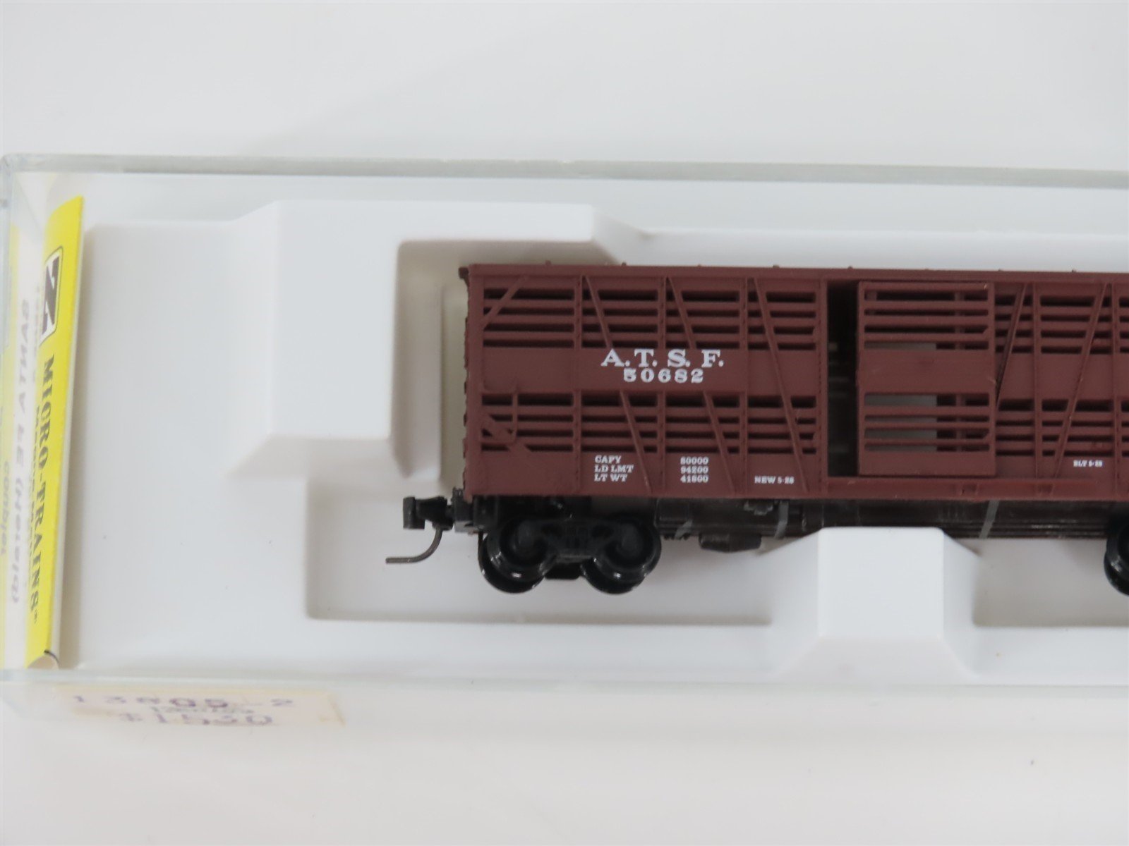 Z Scale Kadee Micro-Trains MTL 13805-2 ATSF Santa Fe 40' Stock Car #50682