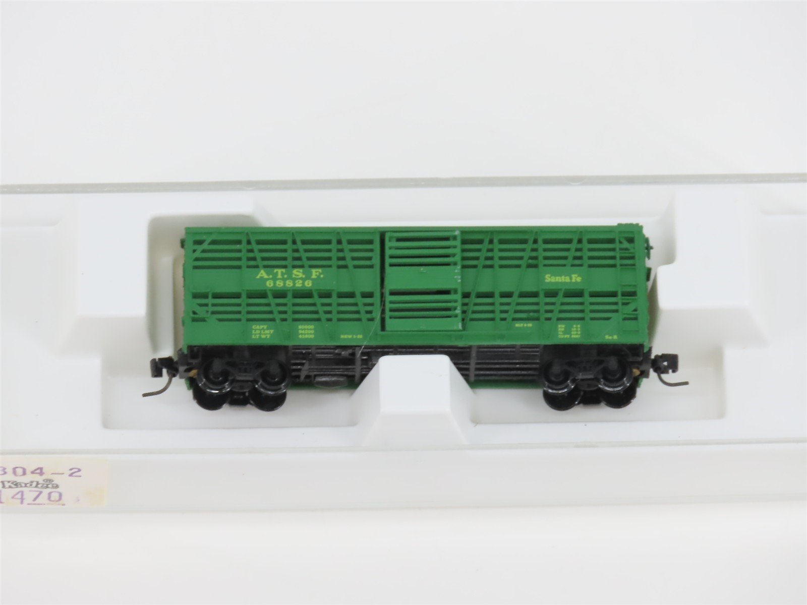Z Scale Kadee Micro-Trains MTL 13804-2 ATSF Santa Fe 40' Stock Car #68826