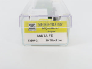 Z Scale Kadee Micro-Trains MTL 13804-2 ATSF Santa Fe 40' Stock Car #68826