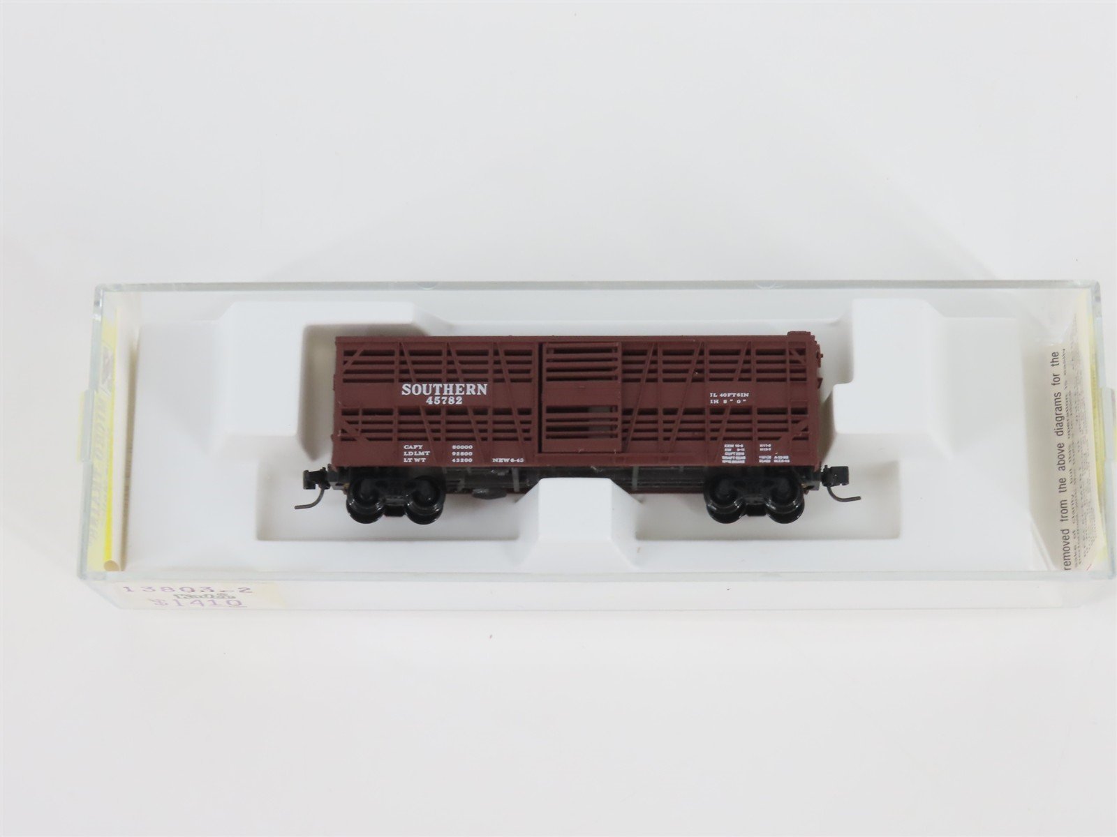 Z Scale Kadee Micro-Trains MTL 13803-2 Southern Railway 40' Stock Car #45782