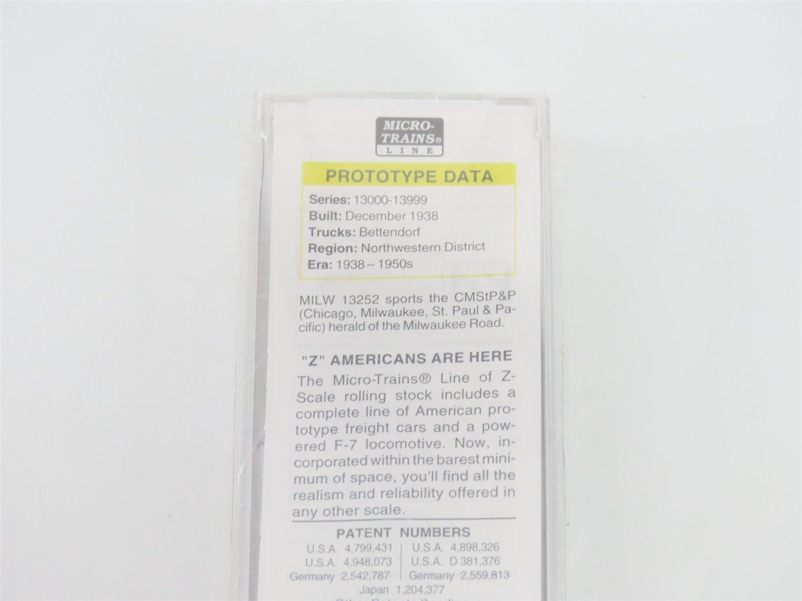 Z Scale Micro-Trains MTL 13721-2 MILW Milwaukee Road 50' Box Car #13252