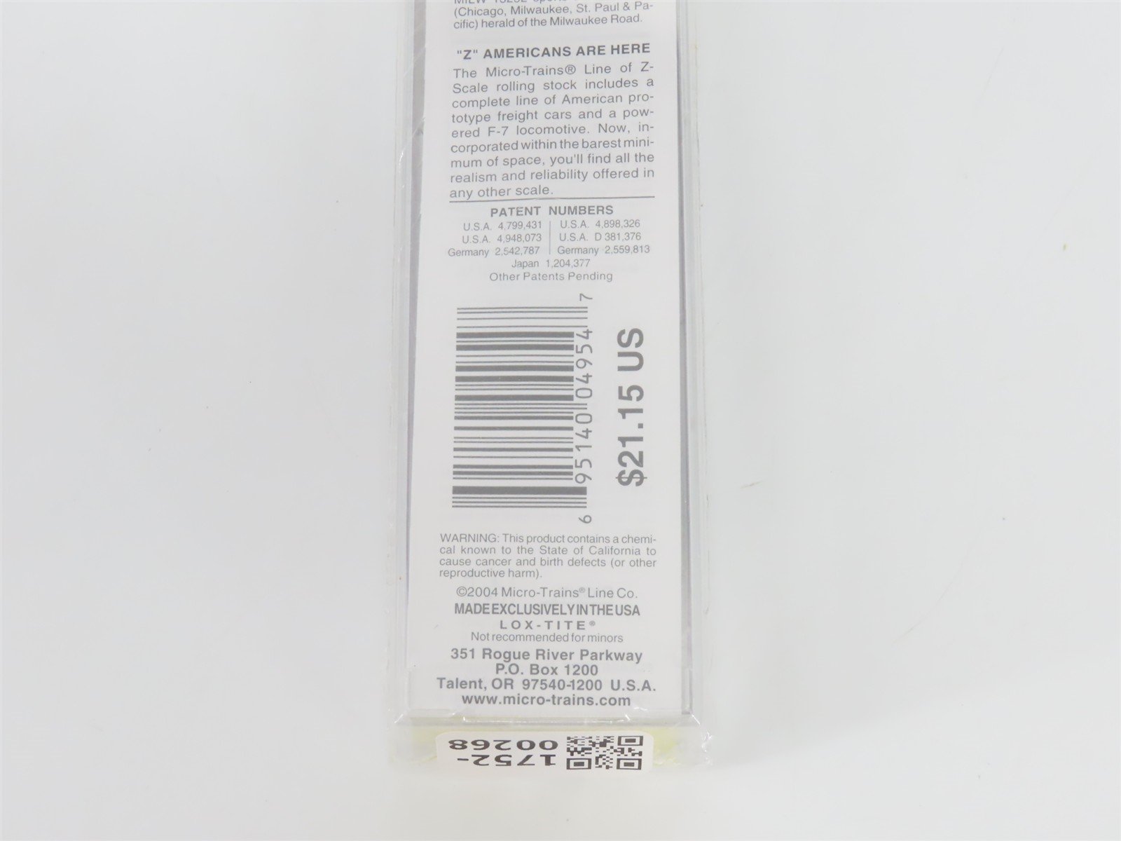 Z Scale Micro-Trains MTL 13721-2 MILW Milwaukee Road 50' Box Car #13252