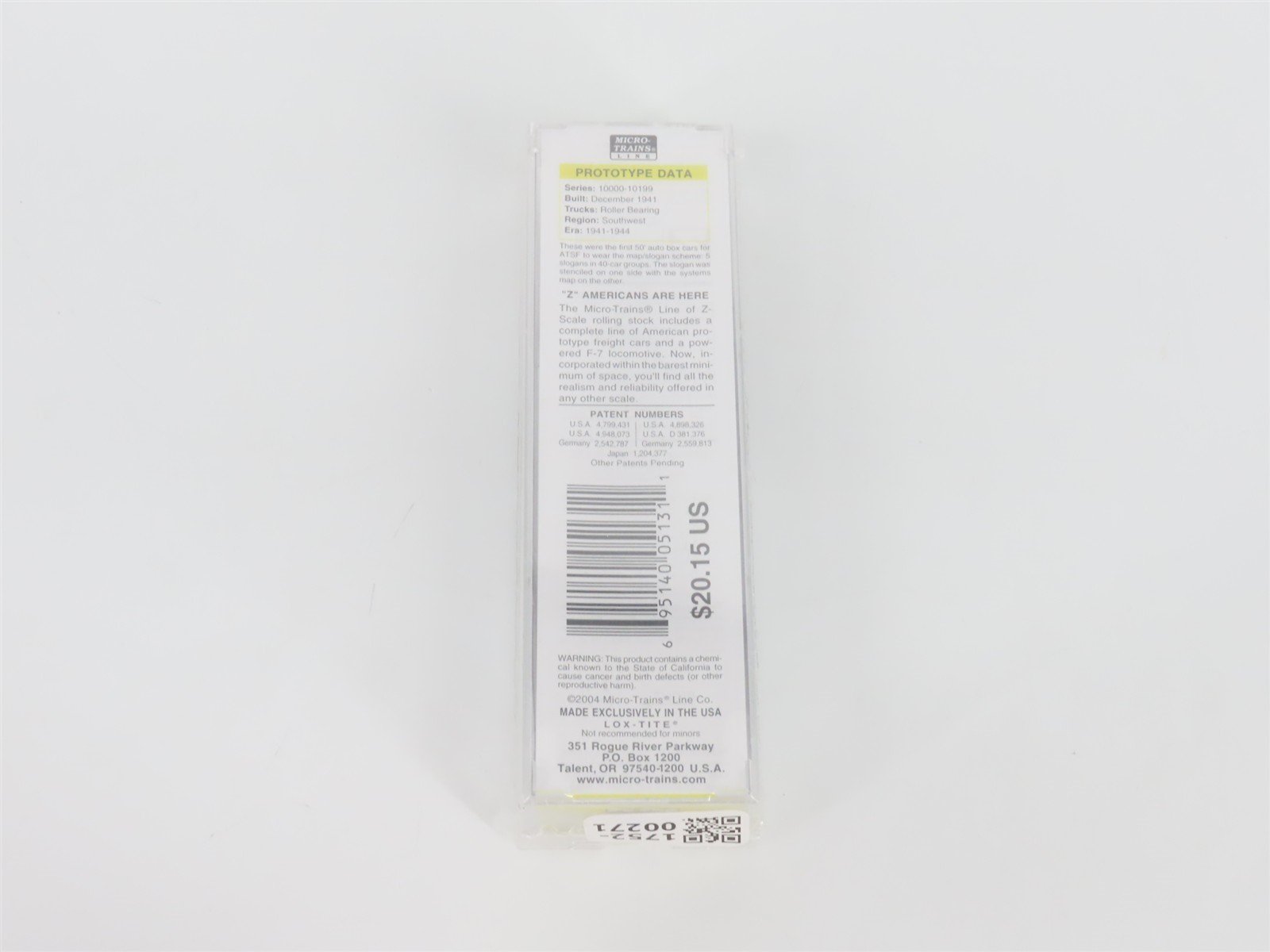 Z Scale Micro-Trains MTL 13740 ATSF Santa Fe 