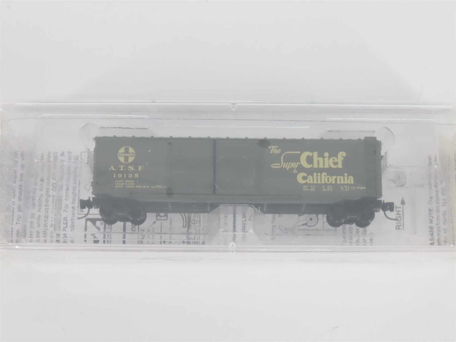 Z Scale Micro-Trains MTL 50600500 ATSF Super Chief California 50' Box Car #10135