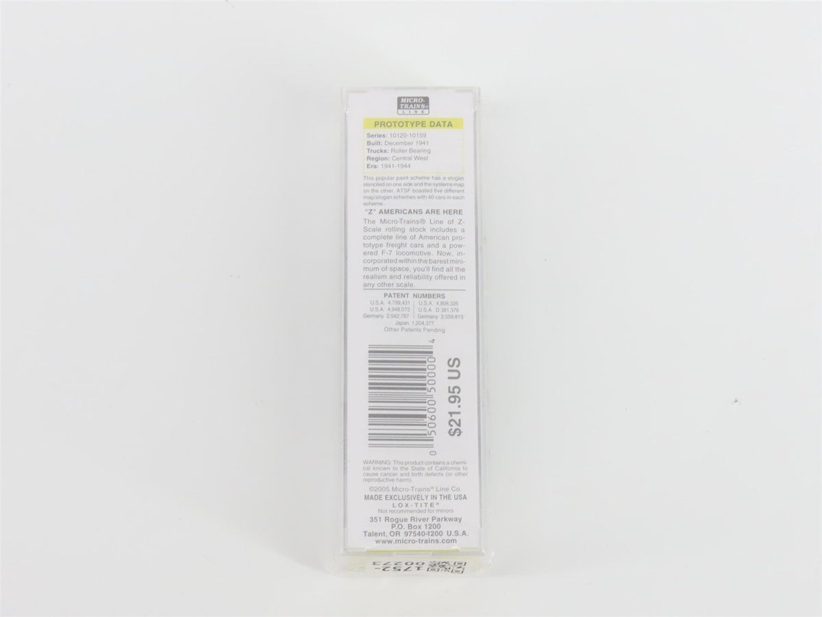 Z Scale Micro-Trains MTL 50600500 ATSF Super Chief California 50&#39; Box Car #10135