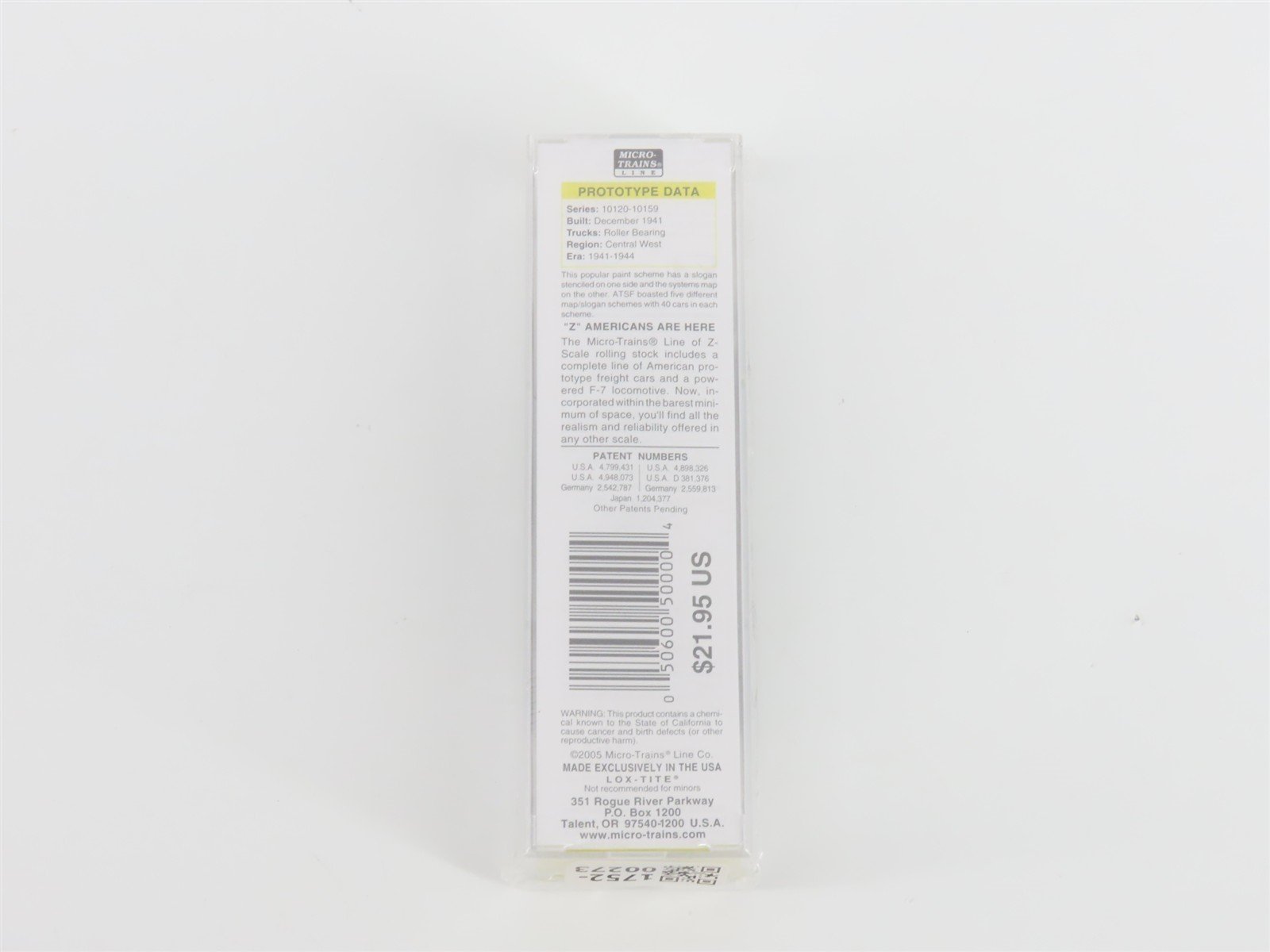 Z Scale Micro-Trains MTL 50600500 ATSF Super Chief California 50' Box Car #10135