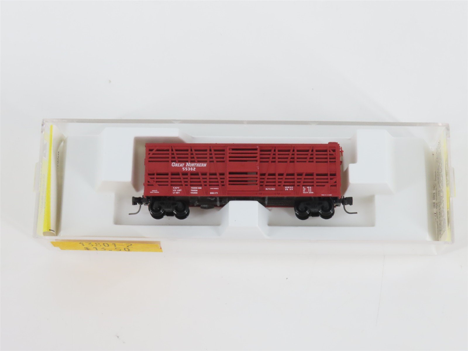 Z Scale Kadee Micro-Trains MTL 13801-2 GN Great Northern 40' Stock Car #55362