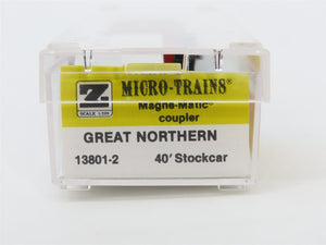 Z Scale Kadee Micro-Trains MTL 13801-2 GN Great Northern 40' Stock Car #55362