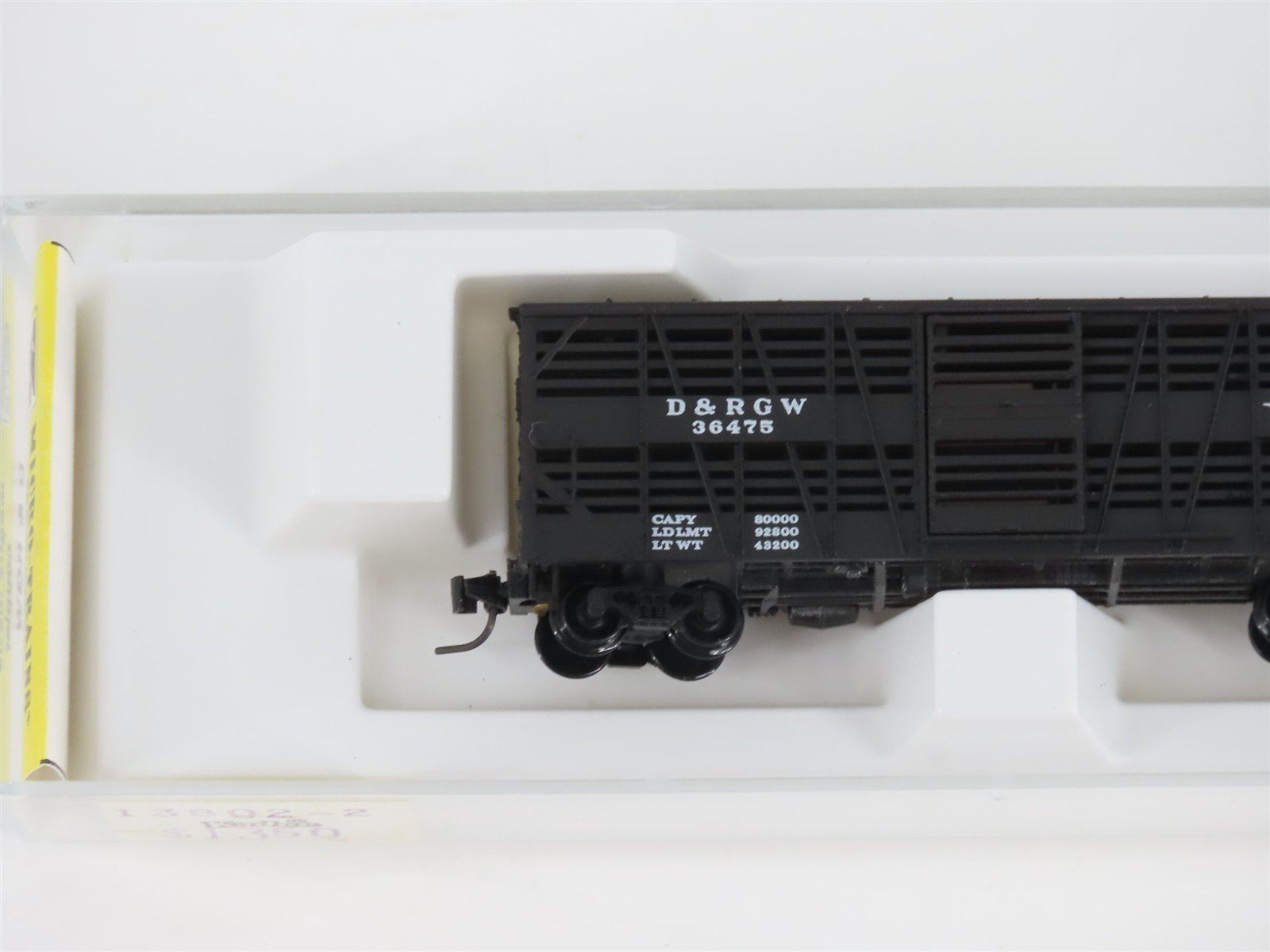 Z Scale Kadee Micro-Trains 13802-2 D&RGW Rio Grande 40' Stock Car #36475