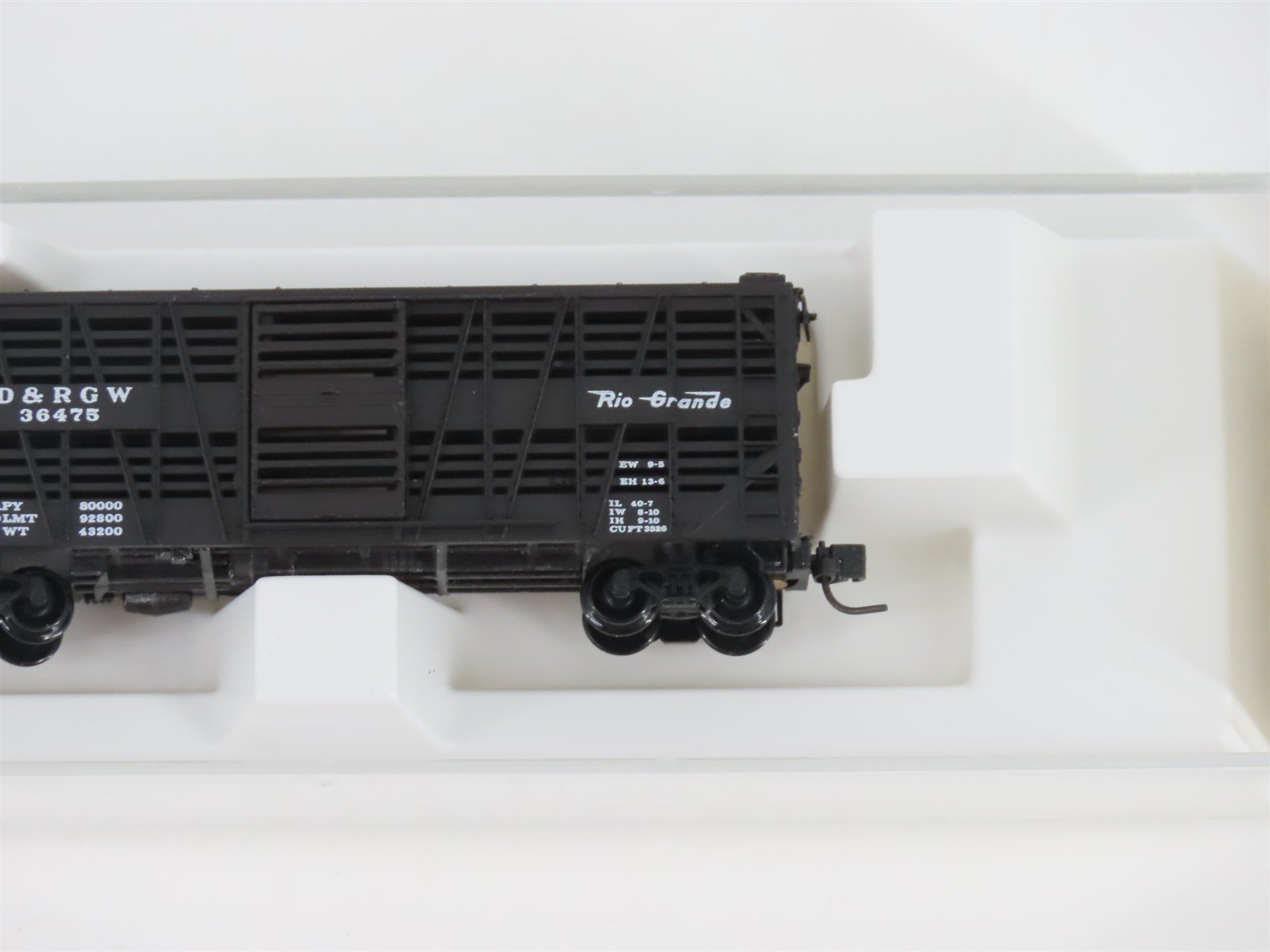 Z Scale Kadee Micro-Trains 13802-2 D&RGW Rio Grande 40' Stock Car #36475