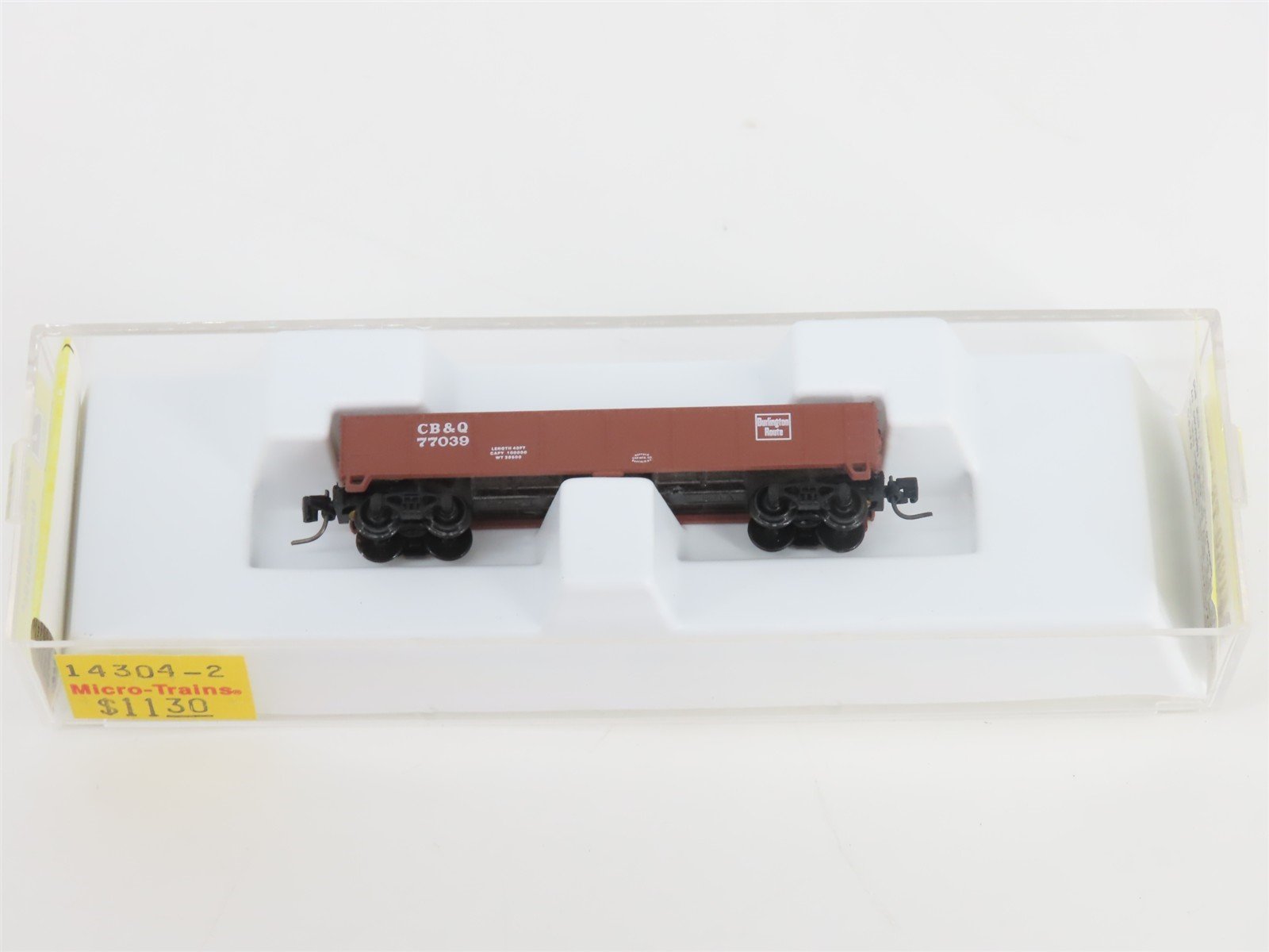 Z Scale Micro-Trains MTL 14304-2 CB&Q Burlington Route Gondola #77039