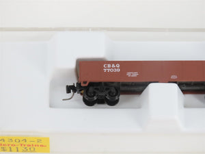 Z Scale Micro-Trains MTL 14304-2 CB&Q Burlington Route Gondola #77039