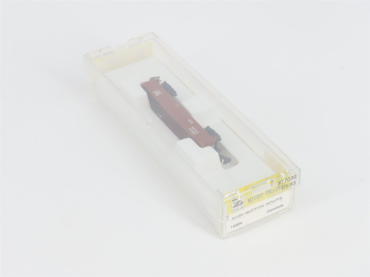 Z Scale Kadee Micro-Trains MTL 14304 CB&amp;Q Burlington Route Gondola #77039