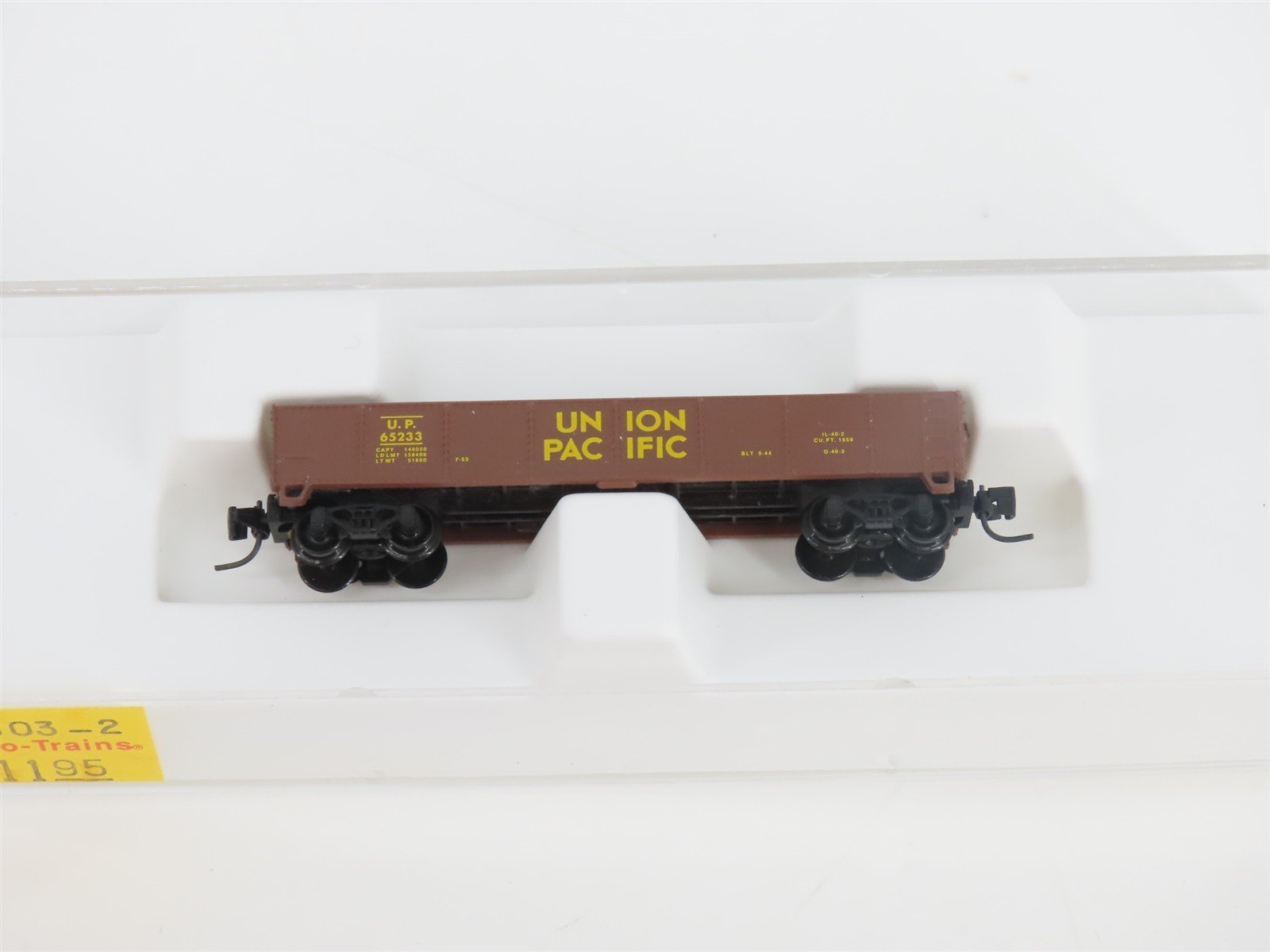 Z Scale Micro-Trains MTL 14303-2 UP Union Pacific 40' Gondola #65233