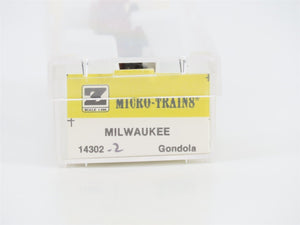 Z Scale Kadee Micro-Trains MTL 14302-2 MILW Milwaukee Road Gondola #93057