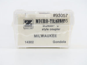 Z Scale Micro-Trains MTL 14302 MILW Milwaukee Road Gondola #93057