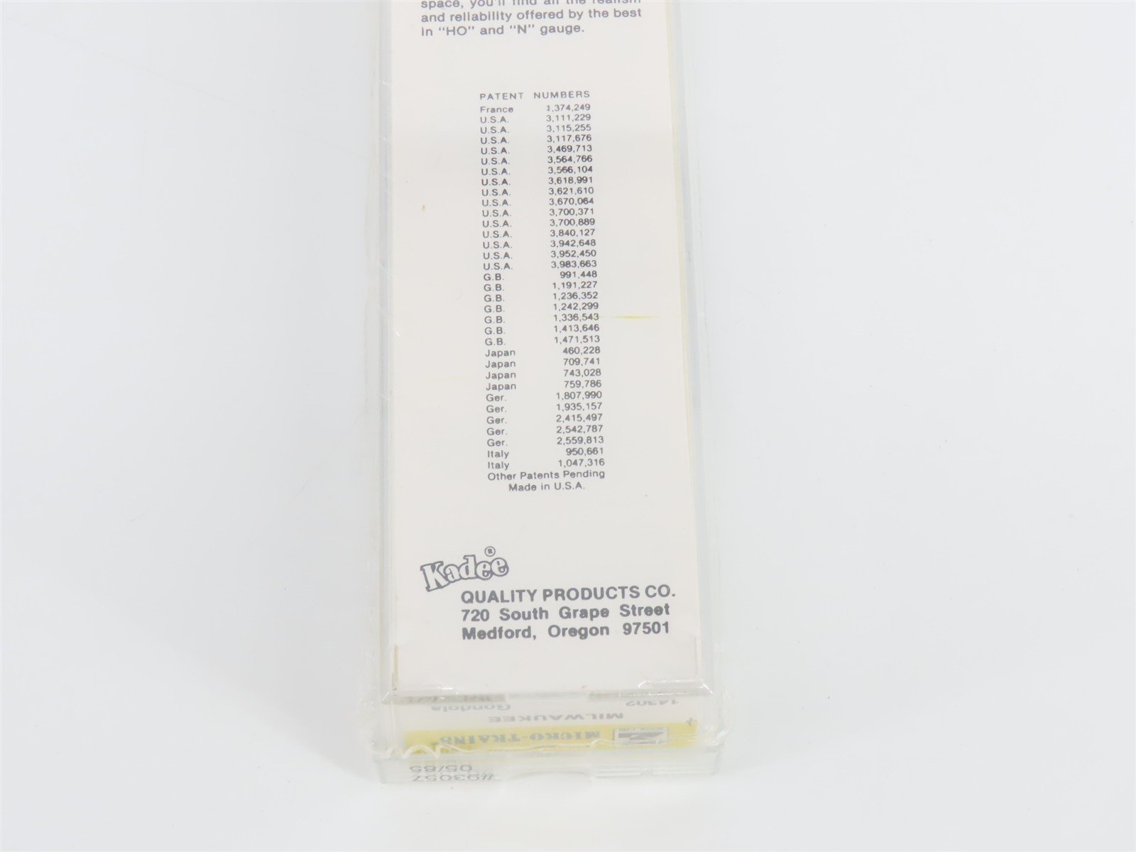 Z Scale Kadee Micro-Trains MTL 14302 MILW Milwaukee Road Gondola #93057