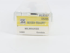 Z Scale Kadee Micro-Trains MTL 14302 MILW Milwaukee Road Gondola #93057