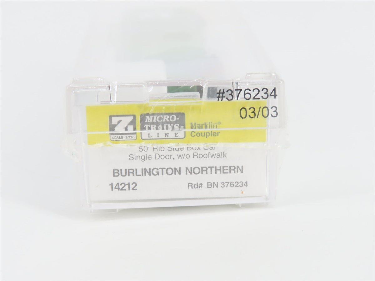 Z Scale Micro-Trains MTL 14212 BN Burlington Northern 50&#39; Box Car #376234