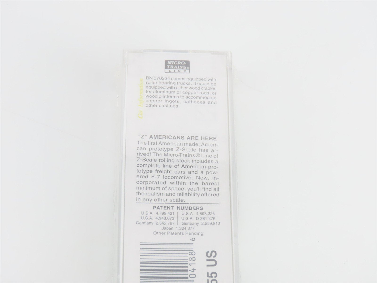 Z Scale Micro-Trains MTL 14212 BN Burlington Northern 50' Box Car #376234