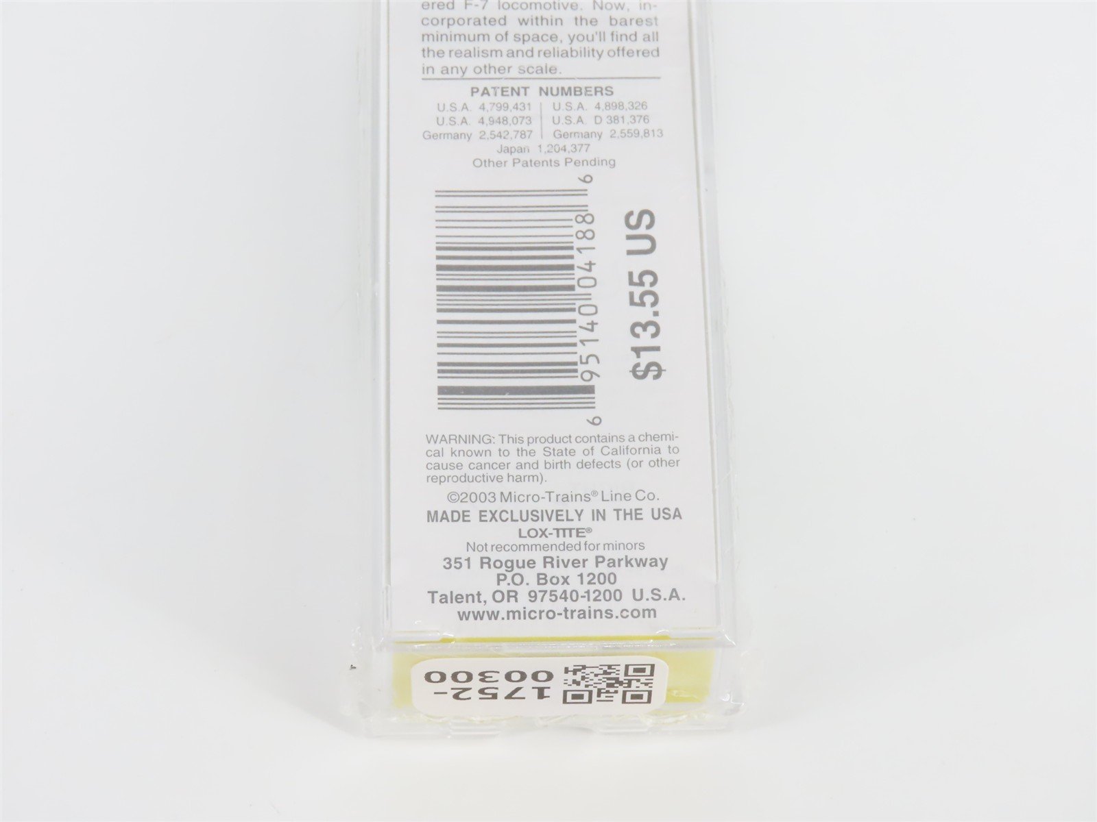 Z Scale Micro-Trains MTL 14212 BN Burlington Northern 50' Box Car #376234