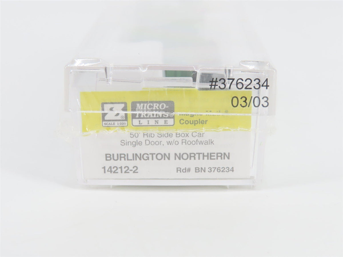 Z Scale Micro-Trains MTL 14212-2 BN Burlington Northern 50&#39; Box Car #376234