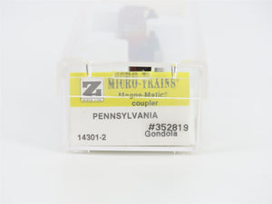 Z Scale Kadee Micro-Trains MTL 14301-2 PRR Pennsylvania Gondola #352819