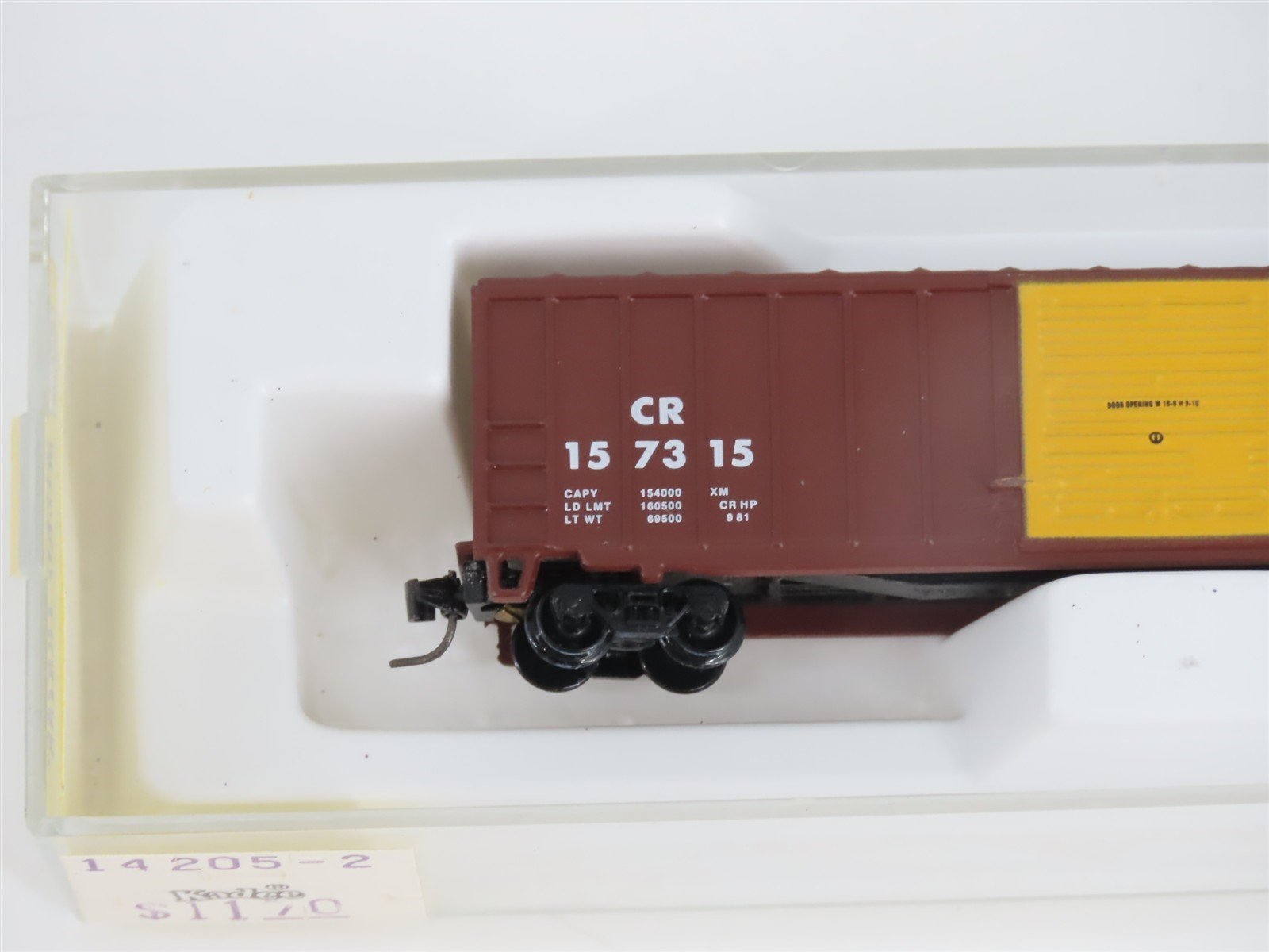 Z Scale Kadee Micro-Trains MTL 14205-2 CR Conrail Ribside Box Car #157315