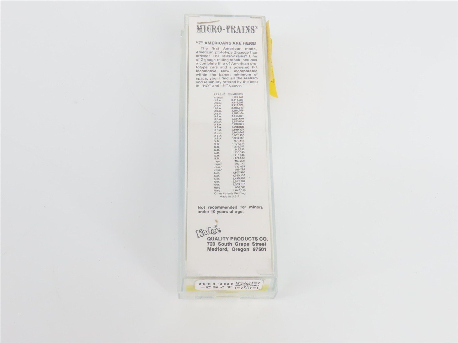 Z Scale Kadee Micro-Trains MTL 14204-2 ROCK Route Rock Ribside Box Car #300460