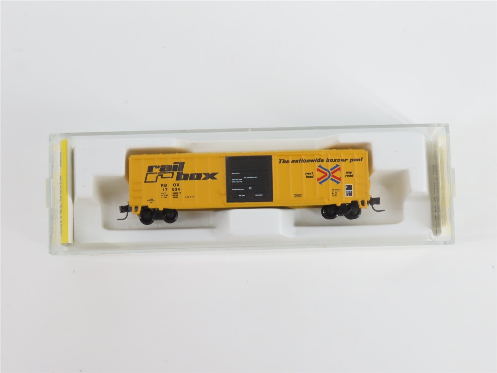 Z Scale Kadee Micro-Trains MTL 14201-2 RBOX Railbox Ribside Box Car #17834
