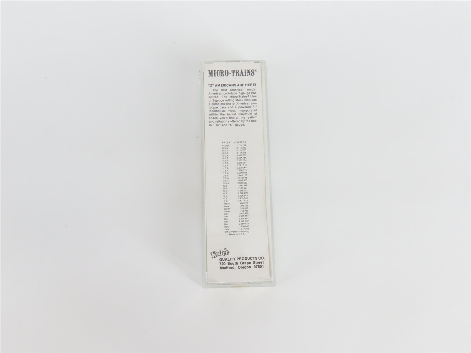 Z Scale Kadee Micro-Trains MTL 14201-2 RBOX Railbox Ribside Box Car #17834