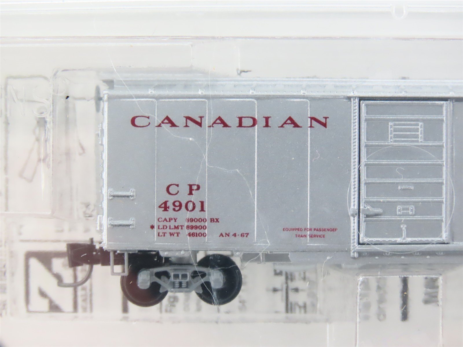 Z Scale Micro-Trains MTL 14150-2 CP Canadian Pacific 40' Single Door Boxcar 4901