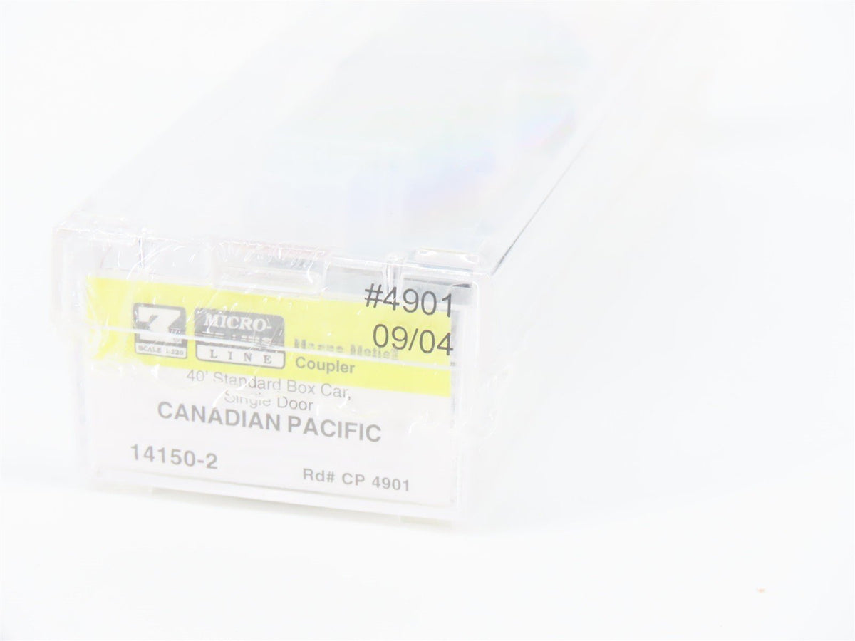 Z Scale Micro-Trains MTL 14150-2 CP Canadian Pacific 40&#39; Single Door Boxcar 4901