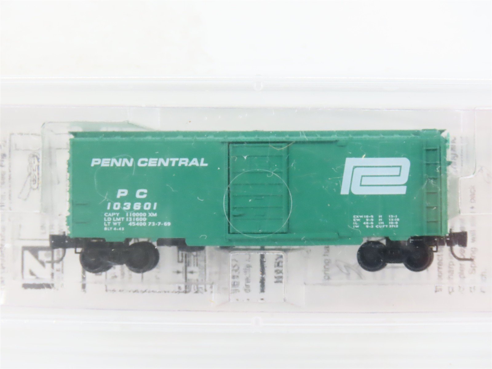 Z Scale Micro-Trains MTL 50000030 PC Penn Central 40' Single Door Boxcar #103601