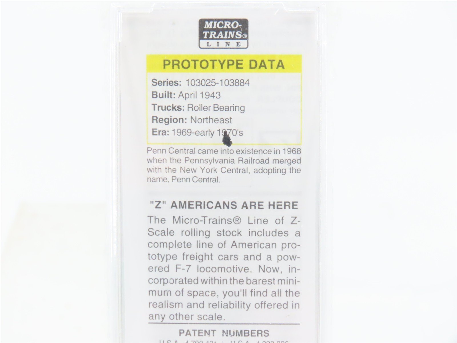 Z Scale Micro-Trains MTL 50000030 PC Penn Central 40' Single Door Boxcar #103601
